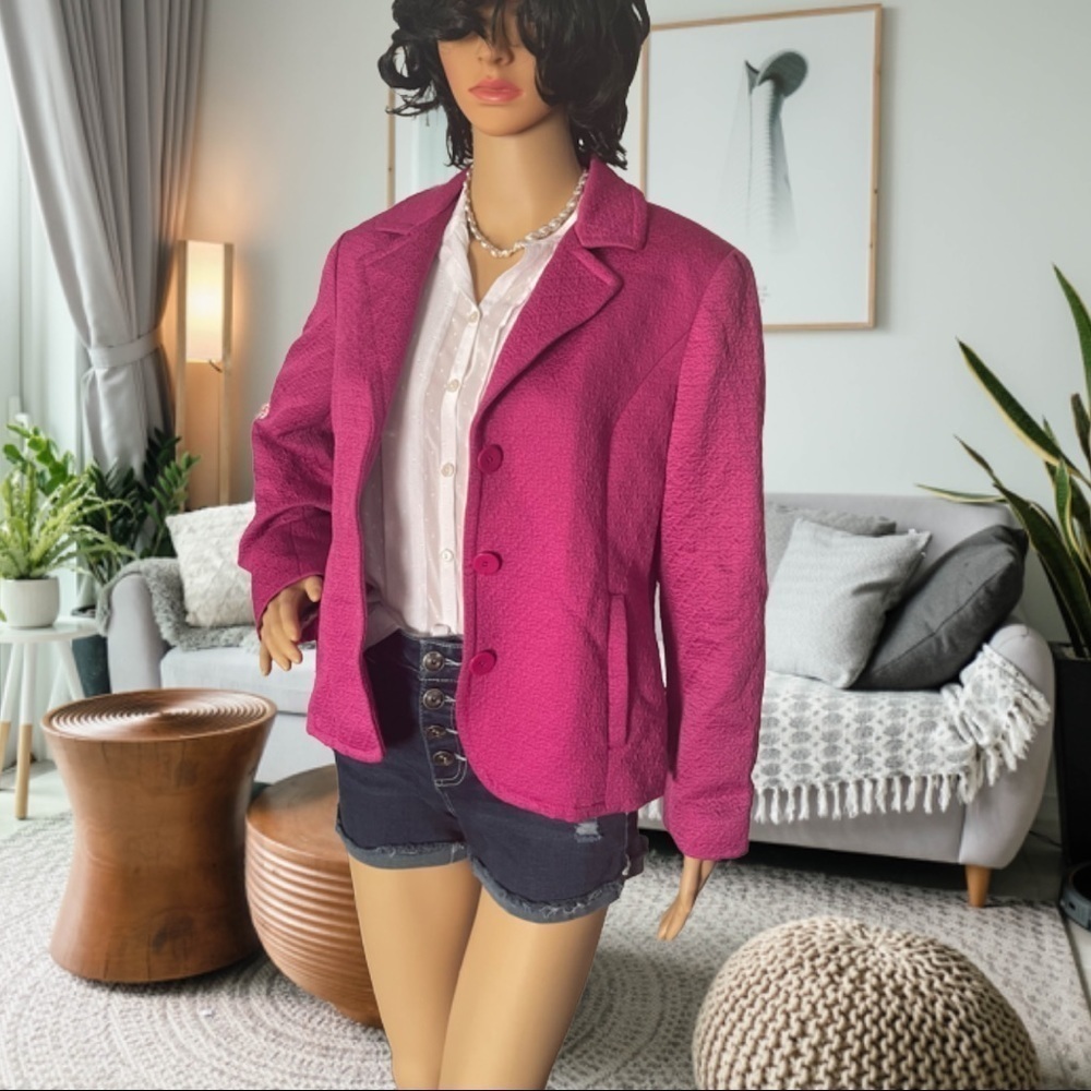 Chico's Blush Lightweight Quilter Jacket Sz 1
